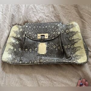 Oscar de la Renta Snake Clutch